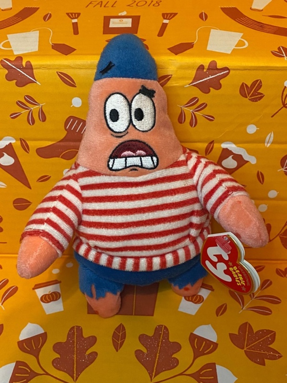 TY Beanie Baby - PATRICK STAR (FIRST MATE)